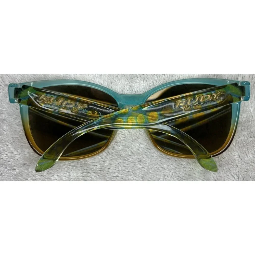 Rudy Project Nebula Women’s Teal Blue Yellow Spotted Sunglasses SP32-43